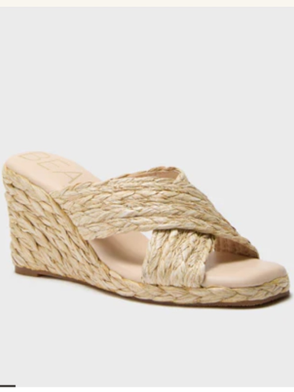MATISSE Natural Bondi Wedge Heels Womens Size 10 Raffia
